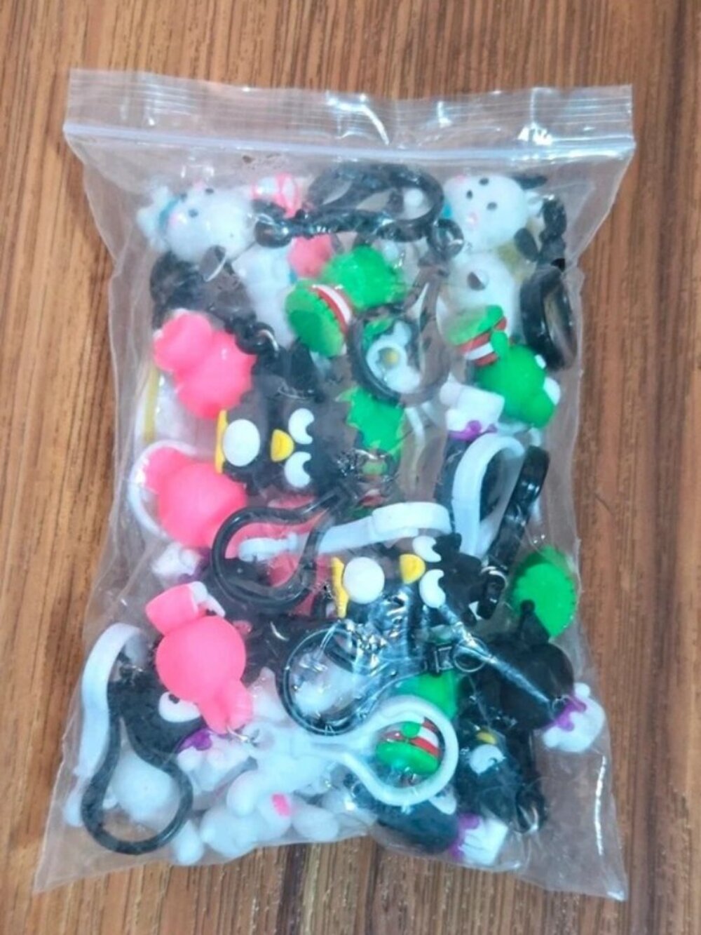 Cat Animation Multicolor Plastic Keychain Set 30pcs Valentine's Day